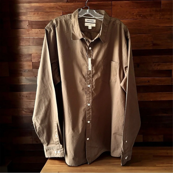 NWT Men’s Linen & Cotton Button-Up Shirt XLT - Picture 2 of 10